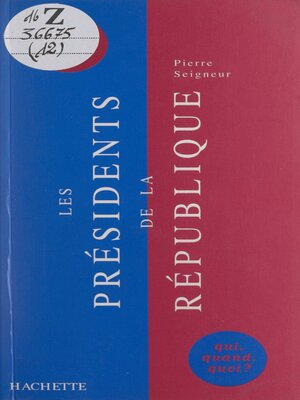 cover image of Les Présidents de la République